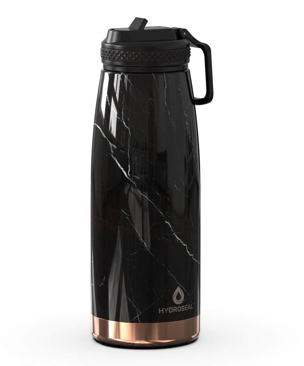 40 oz. Water Bottle Manna Color: Navy/Stainless